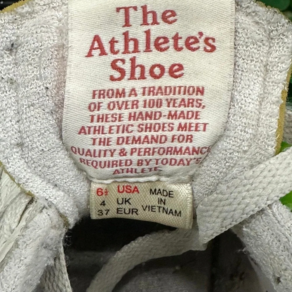 Reebok The Athlete's Shoe White Red Leather Sneakers